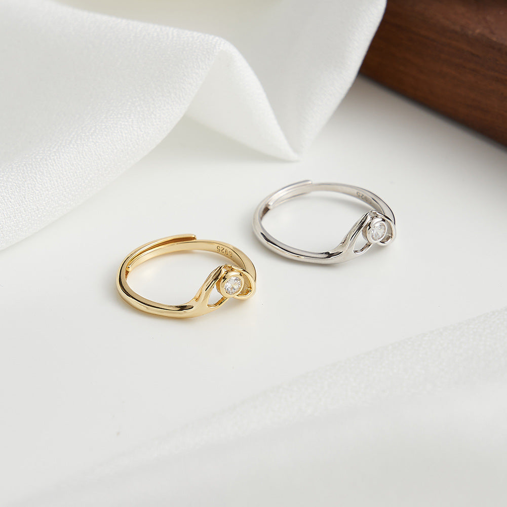 Eternal Glow – Vermeil & CZ Adjustable Ring
