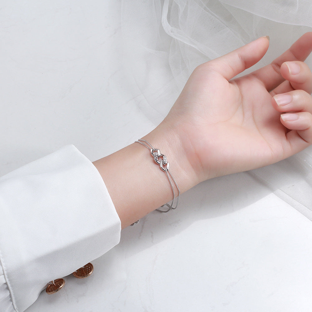 Linked Grace – Vermeil & CZ Bracelet