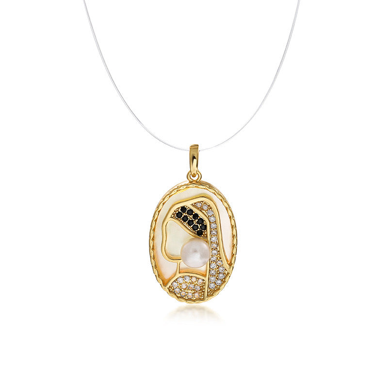 Girl with a Pearl – Artistic Pearl Pendant Necklace