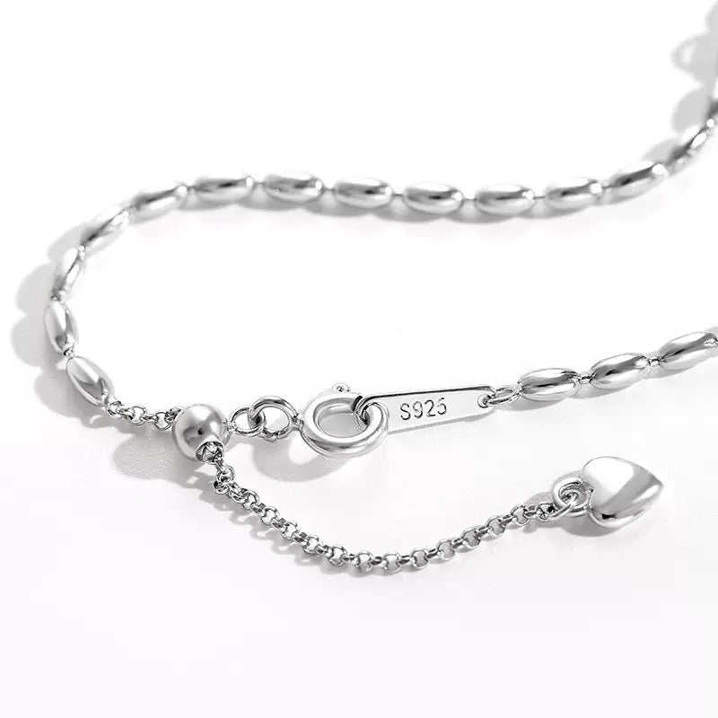 Lover’s Pearl – Heart Charm Bracelet