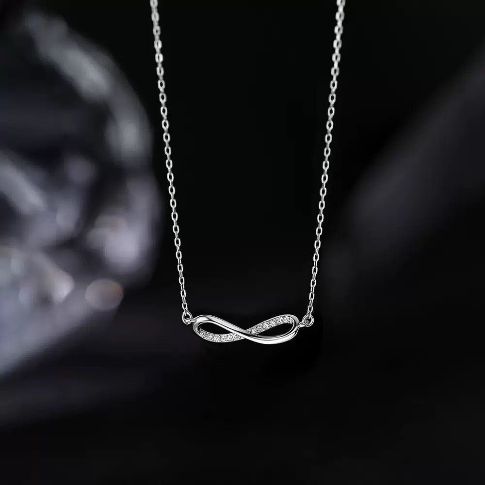 Eternal Glow – Sterling Silver Infinity Symbol Pendant Necklace