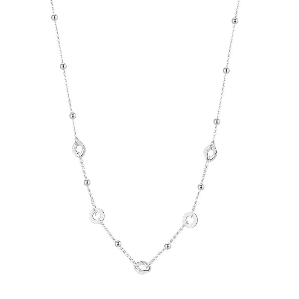 Orbit Beads – Sterling Silver & Gold Vermeil Circle Necklace