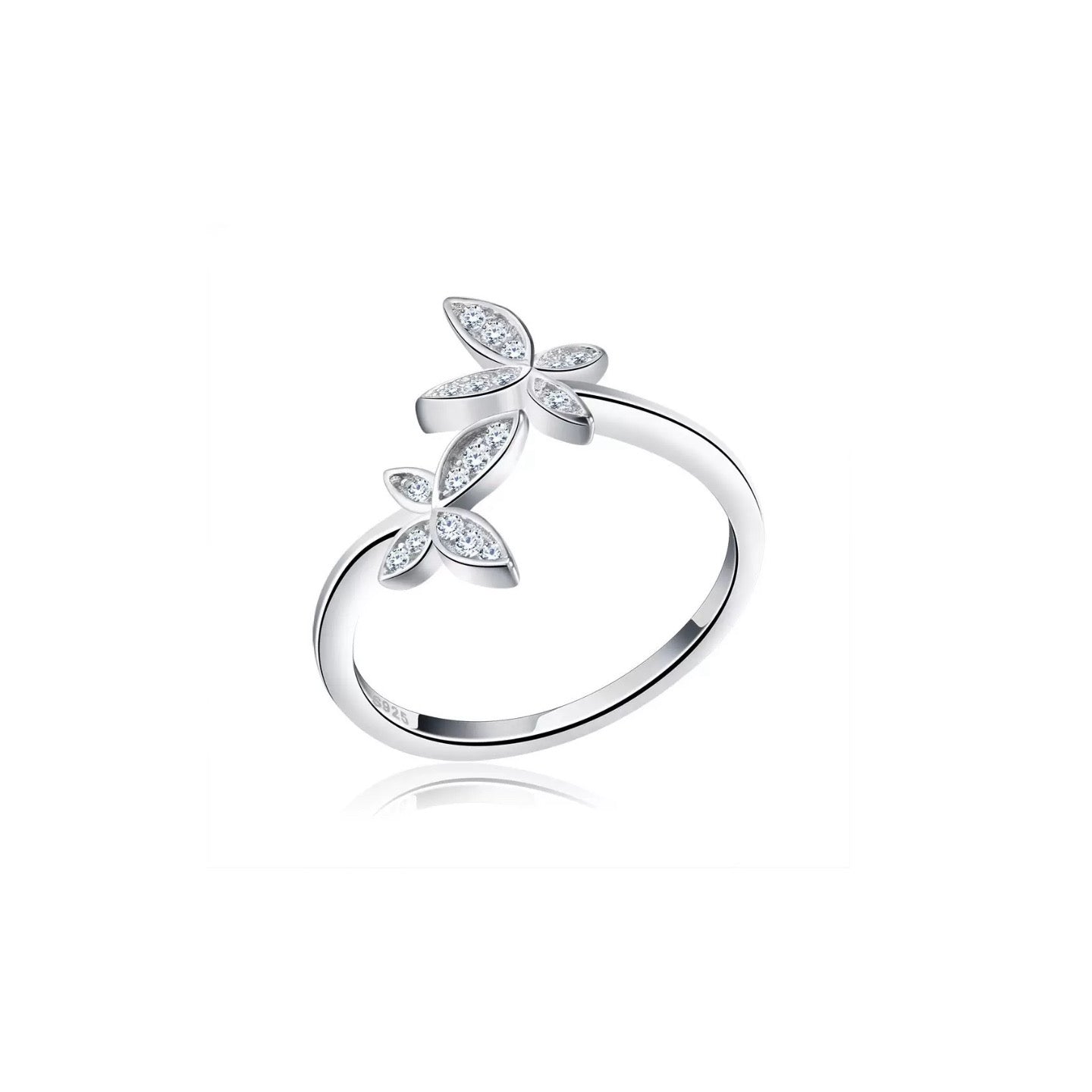 Blossom Petals – Gold Vermeil & CZ Adjustable Ring