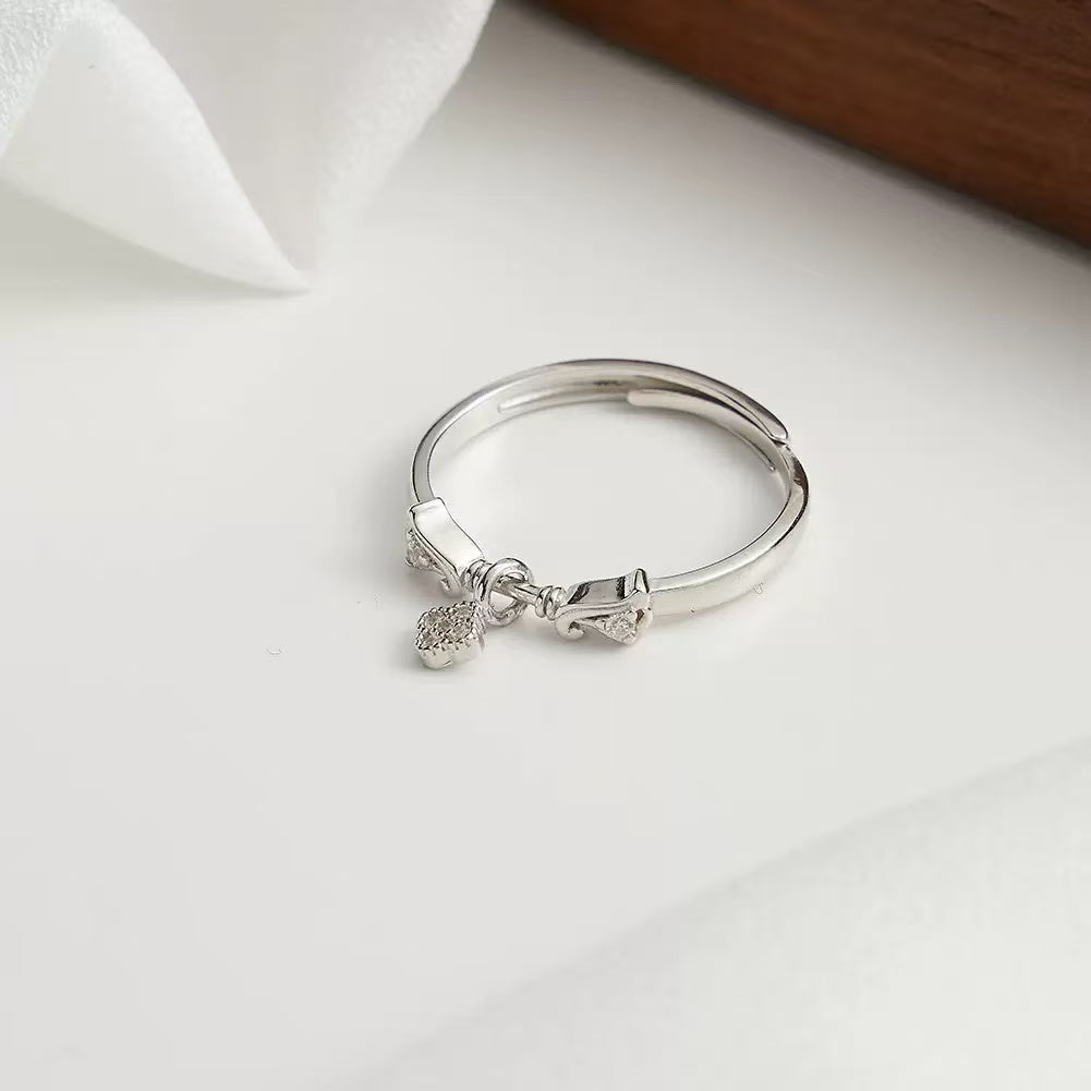 Bloom Charm – Vermeil & CZ Adjustable Ring