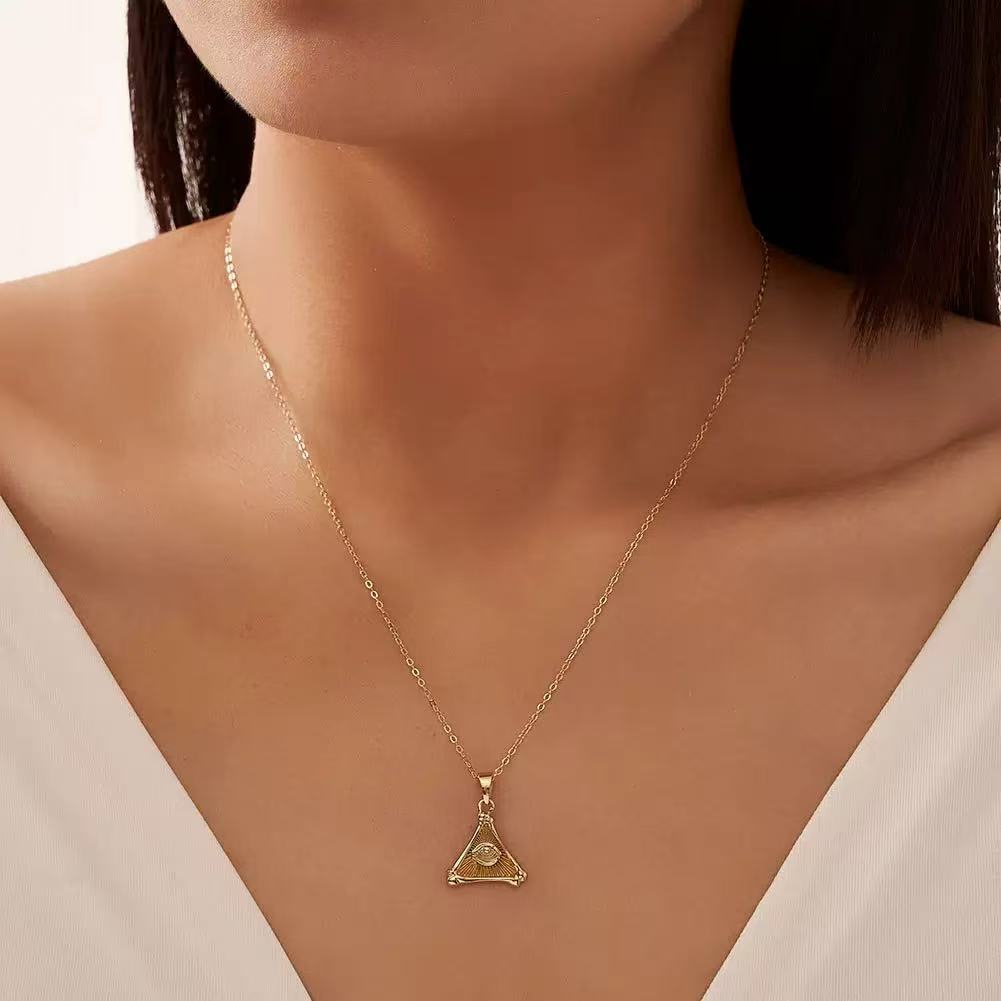 Eye of Providence Pendant Necklace – Sterling Silver or Gold Vermeil