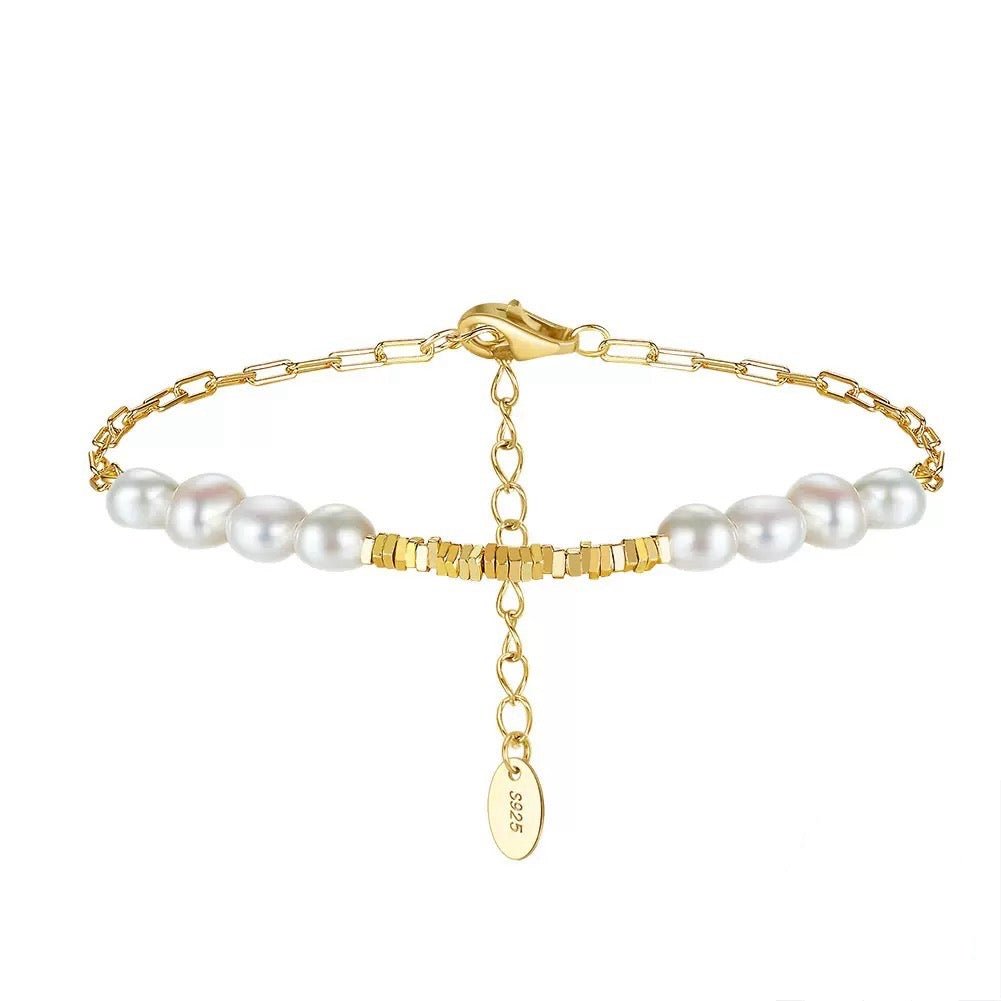 Golden Thread – Freshwater Pearl Vermeil Bracelet