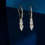 Marquise Drop Huggie Earrings Hoop Earrings