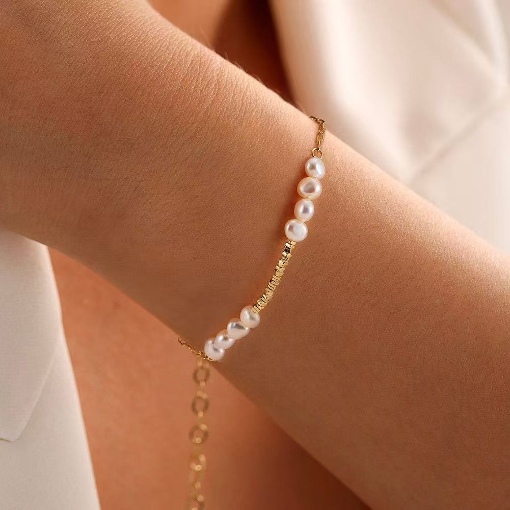 Laurel Grace – Freshwater Pearl Vermeil Bracelet