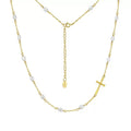 Pearl Cross Link Necklace