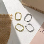 Rounded Rectangle Hoop Earrings Hoop Earrings