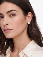 Twin Heart Moissanite Stud Earrings