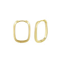 Rounded Rectangle Hoop Earrings