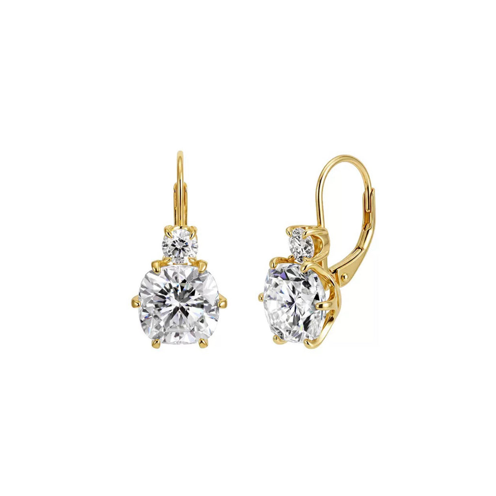 Solitaire Moissanite Drop Earrings