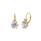 Solitaire Moissanite Drop Earrings