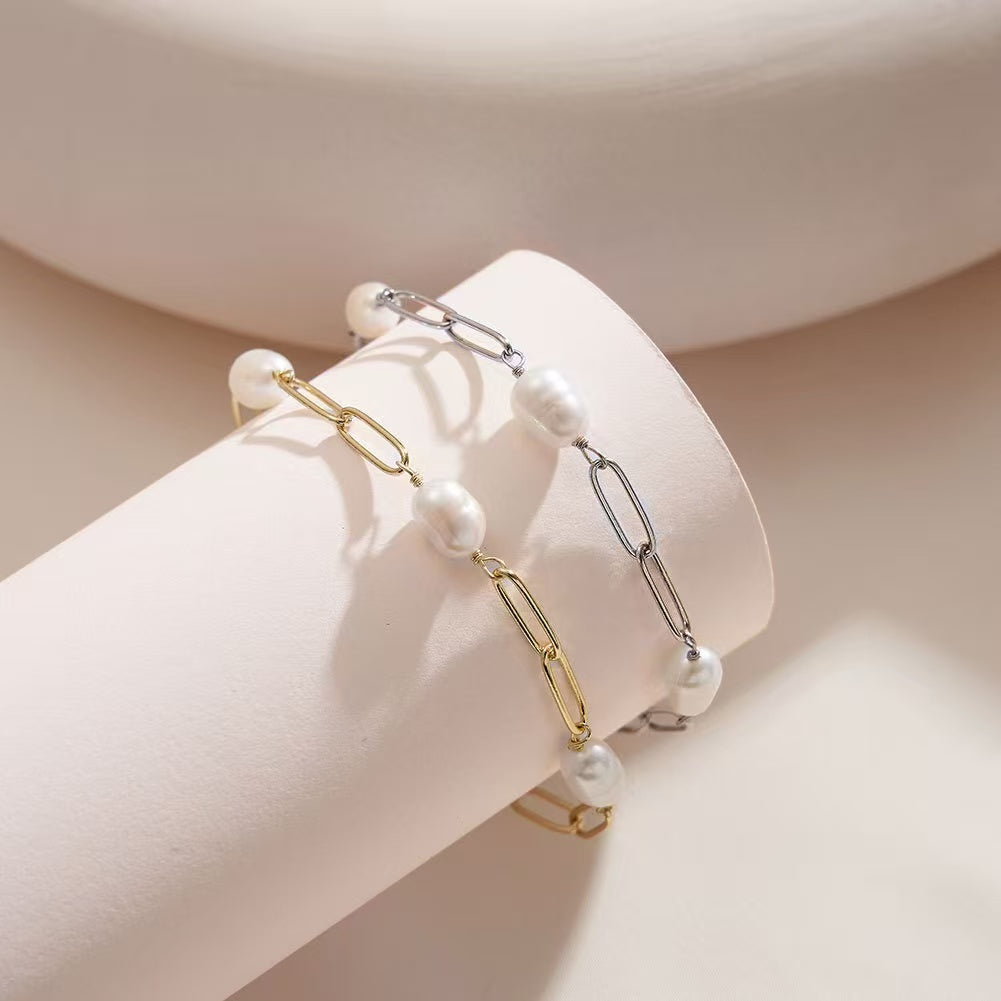Linear Pearl Keepsake Link Bracelet product photo by Starlight