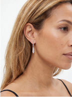 Marquise Drop Huggie Earrings Hoop Earrings