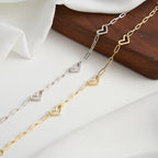 Heart Trail Chain Bracelet Charm Bracelets