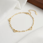 Heart Trail Chain Bracelet Charm Bracelets