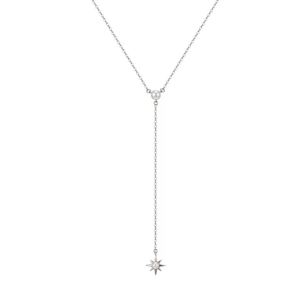 Pearl Star Lariat Necklace