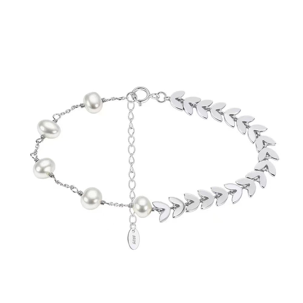Laurel Grace Floral Pearl Layered Bracelet product photo by Starlight