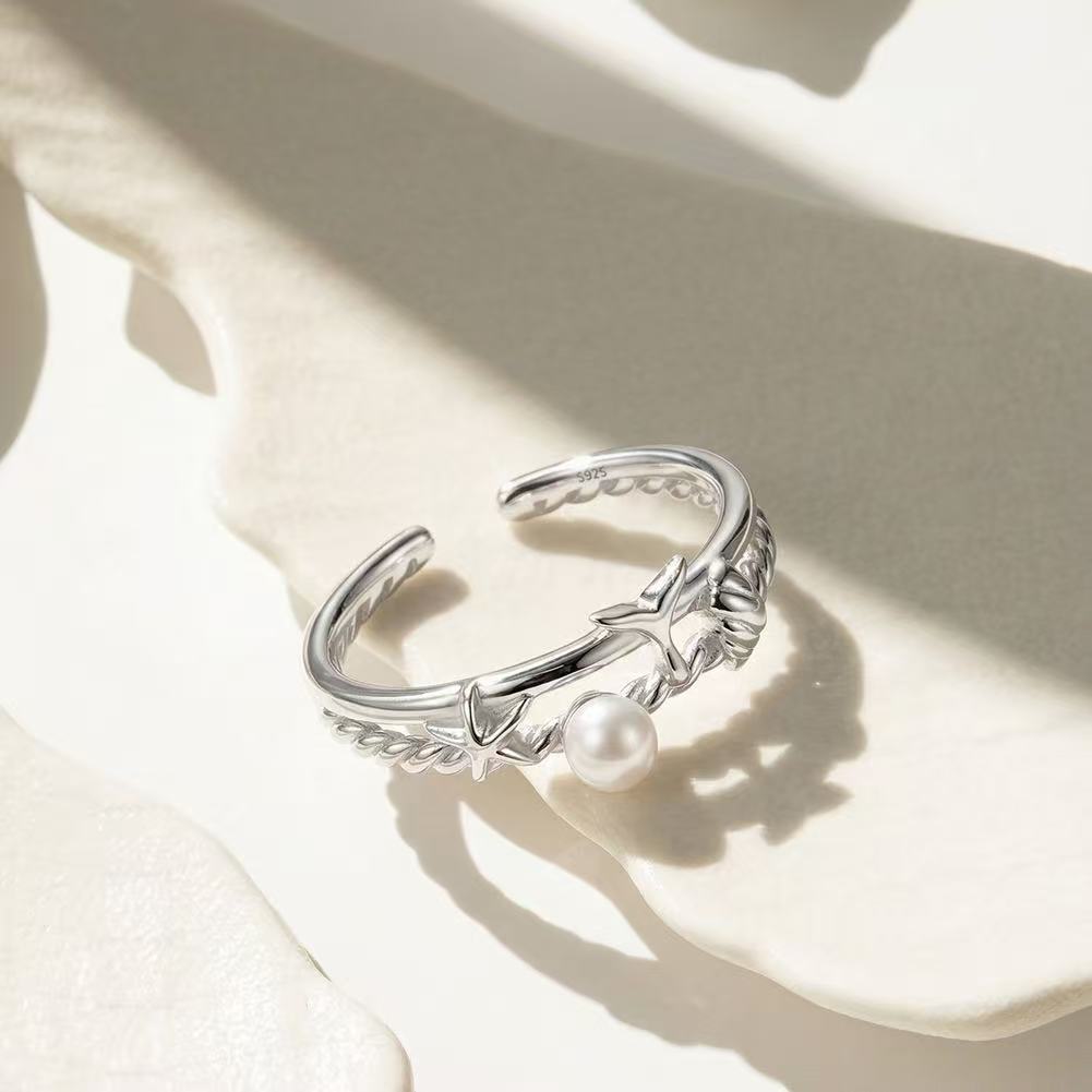 Seaside Pearl Vine Ring