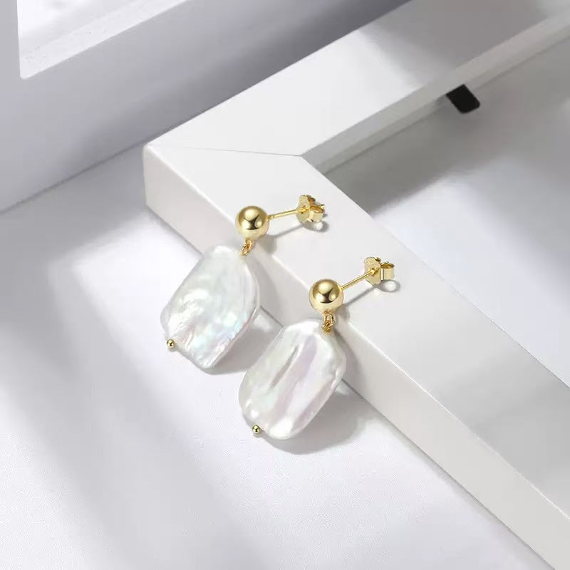 Baroque Pearl Drop Earrings