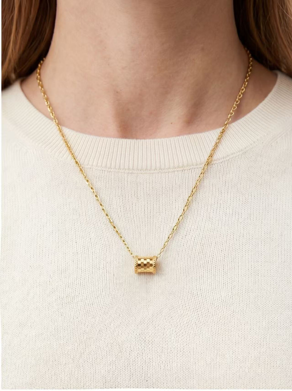 Lucky Barrel Clover Link Pendant Necklace product photo by Starlight
