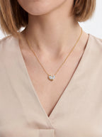 Twin Heart Moissanite Pendant Necklace