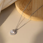 Heart Halo Pendant Necklace Pendant Necklaces
