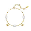Starlit Pearl Charm Bracelet