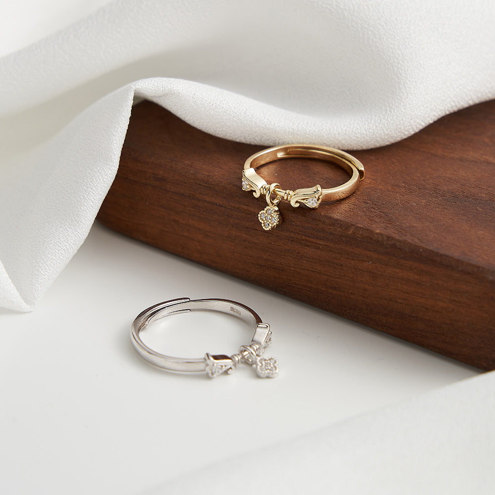 Bloom Charm – Vermeil & CZ Adjustable Ring