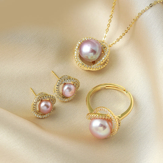 4 PIECE SET-CLASSIC STYLE PEARL JEWELRY