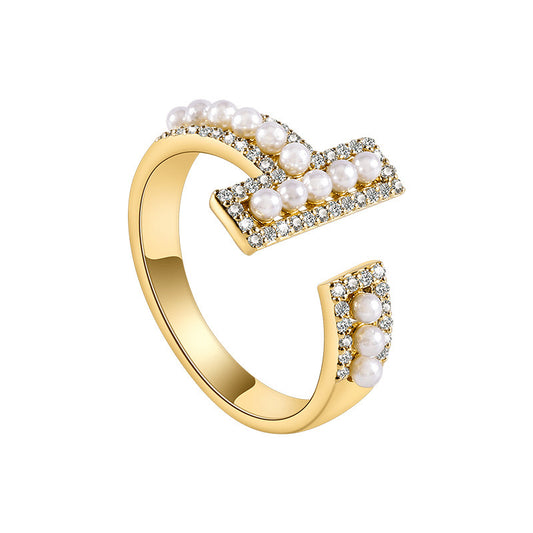 MODERN STYLE RING PEARL