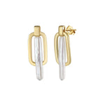 Pearl Bar Link Drop Earrings, Dainty Pearl Drop Earrings, Wedding Guest Jewelry, Minimalist Jewelry