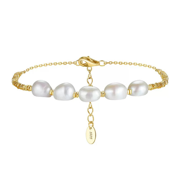 Golden Thread – Freshwater Pearl Vermeil Bracelet