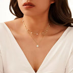 Daisy Pearl Layered Necklace Multi-Strand Necklaces