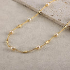 Geometric Bead Pearl Necklace Pendant Necklaces