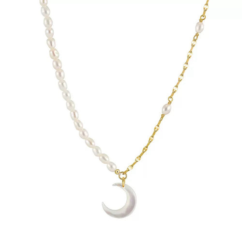 Lunar Curve Moon Star Choker Necklace product photo by Starlight
