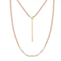 Blush Aura – Freshwater Pearl & Rose Quartz Necklace | Energy Stone Series