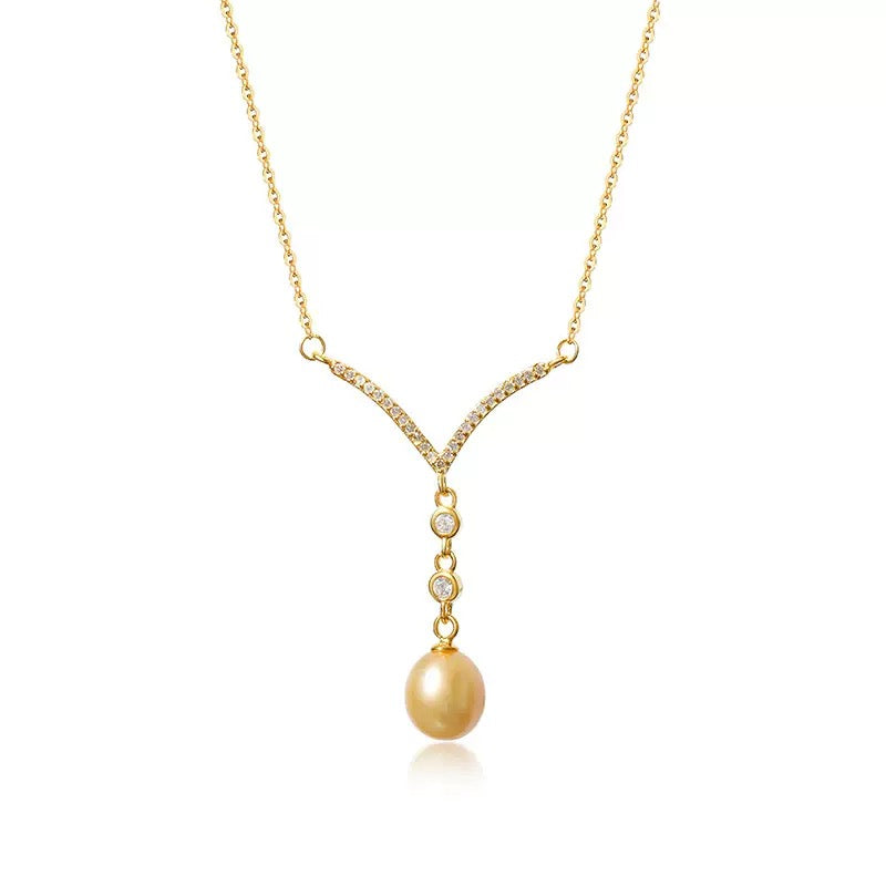 Graceful Ocean – Seawater Pearl Pendant Necklace