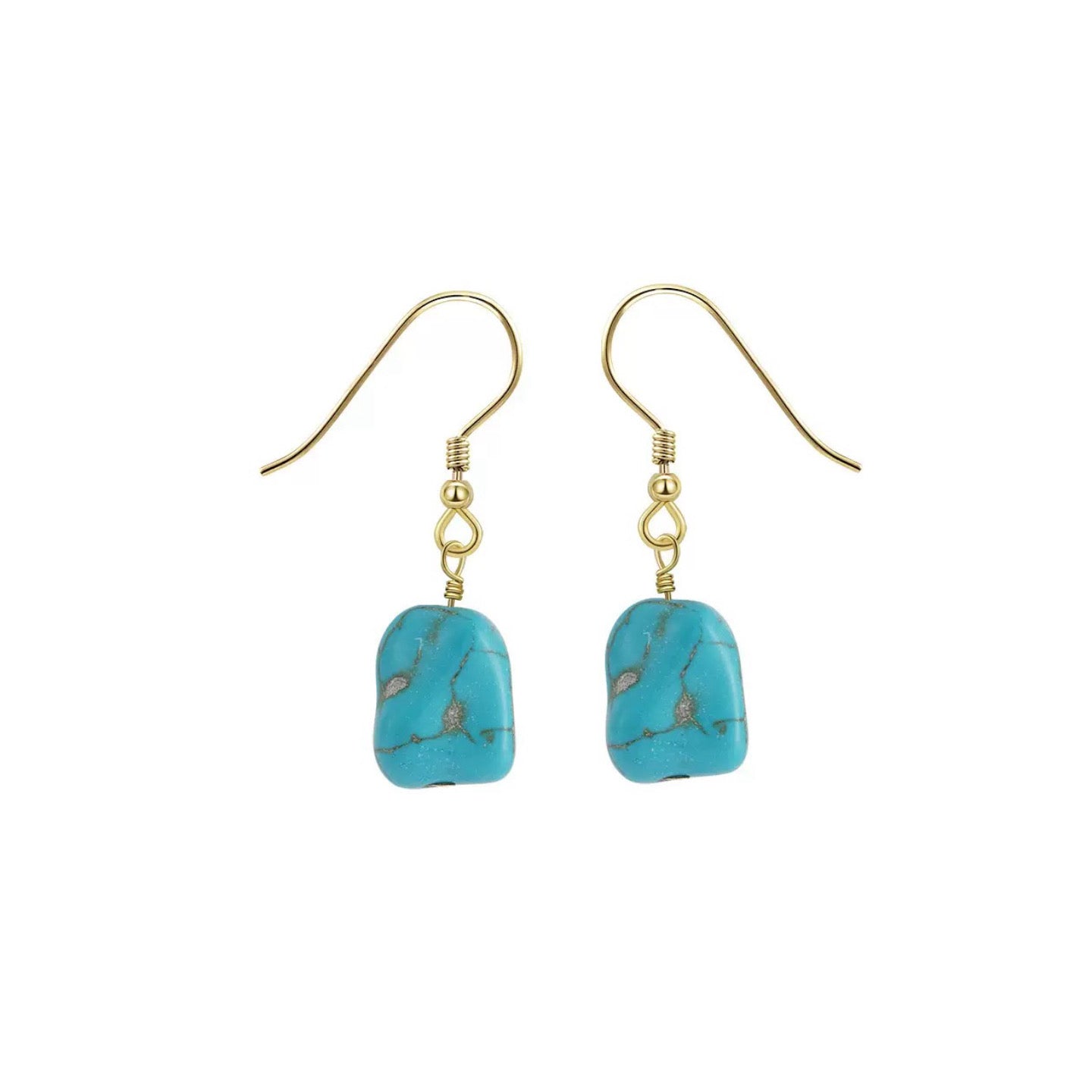 Serene Ground – Turquoise & Vermeil Energy Drop Earrings