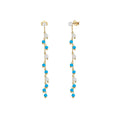 Vital Flow – Freshwater Pearl & Turquoise Energy Earrings