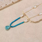 Tranquil Drop Pearl Necklace styling view