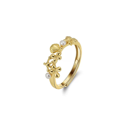 Coastal Petals – Freshwater Pearl Petal Ring