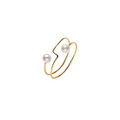 Minimalist Charm – Pearl Line Open Ring