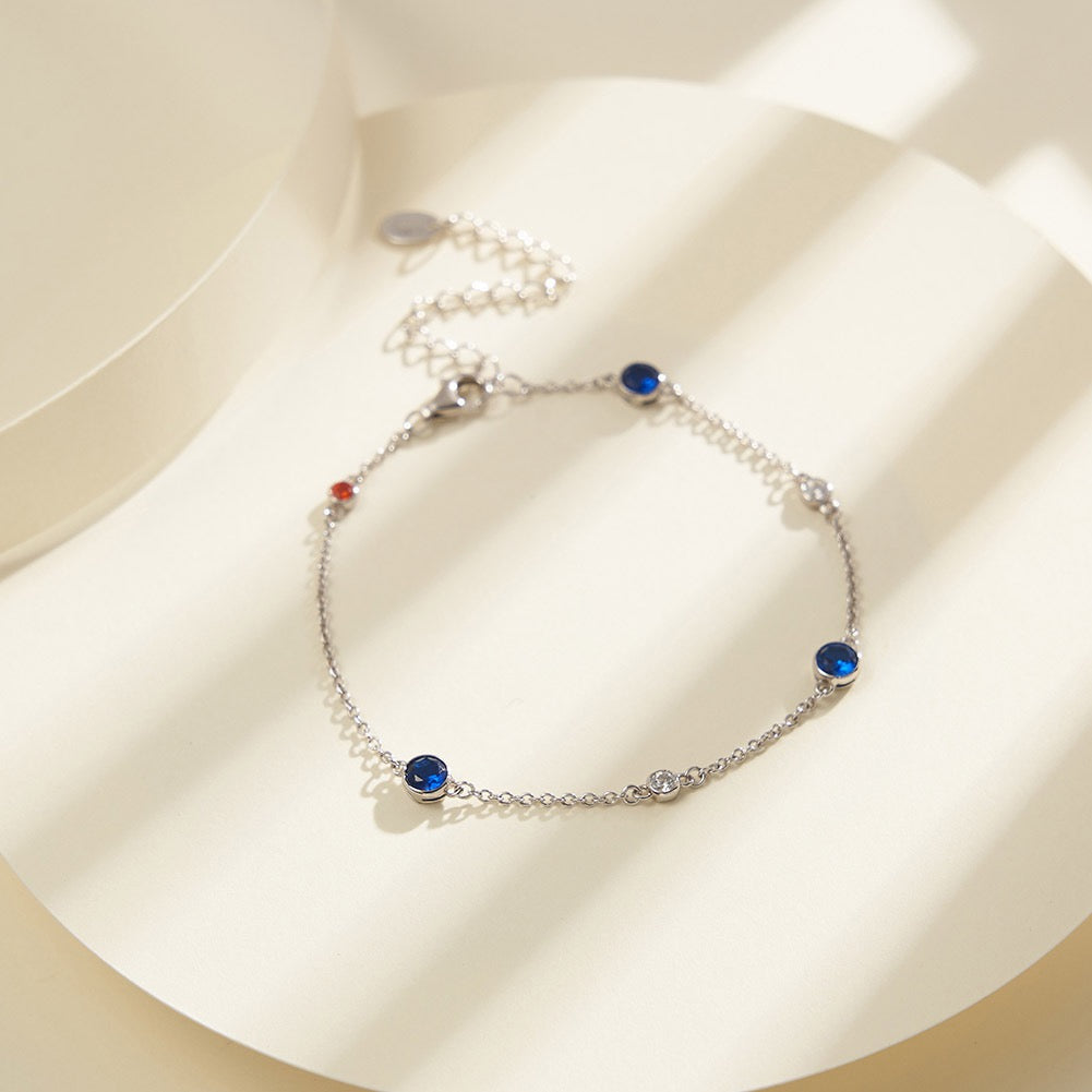 Starlit Colors – Sterling Silver & CZ Bracelet