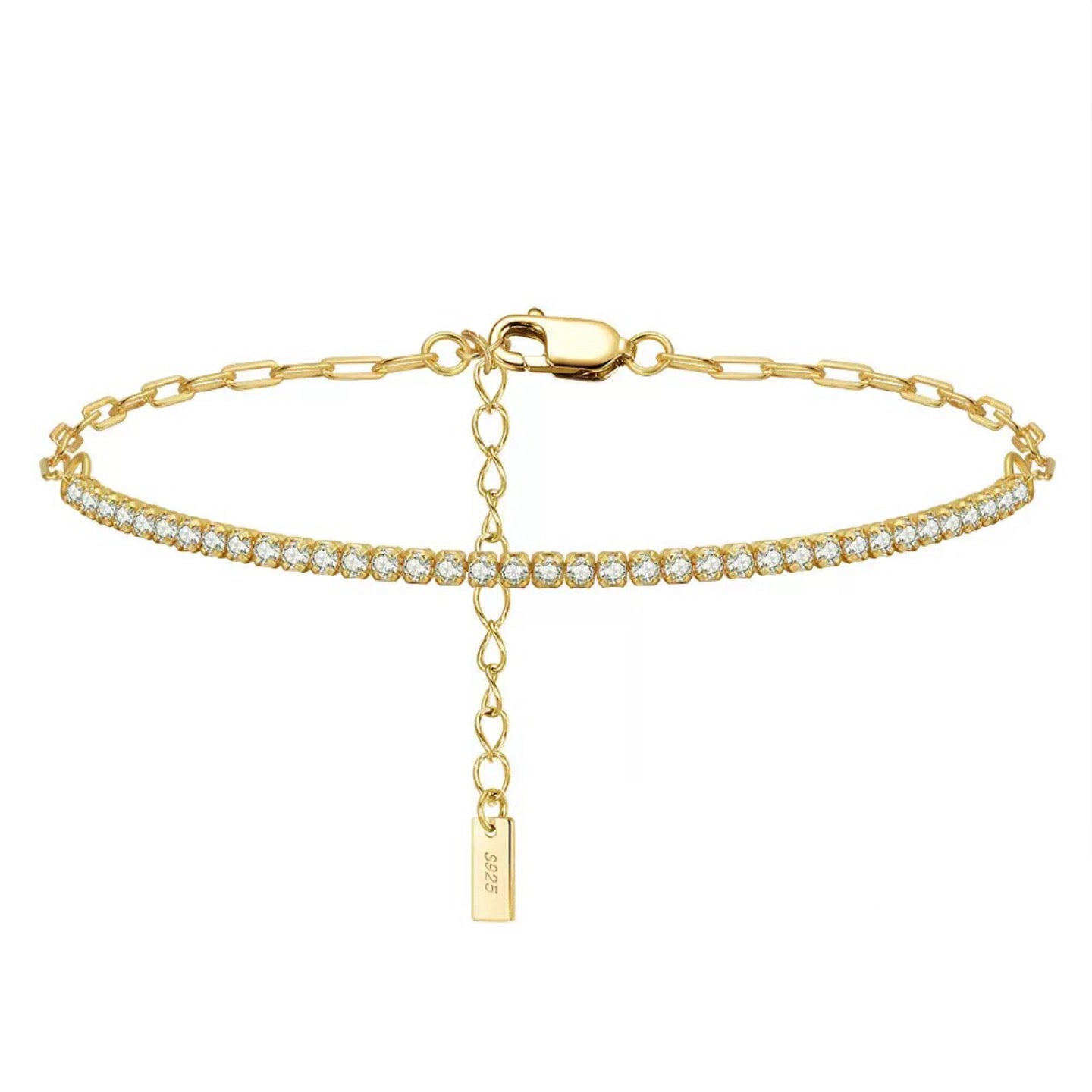 Radiant Line – Vermeil & CZ Bracelet