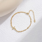 Faith Cross Layered Bracelet Charm Bracelets