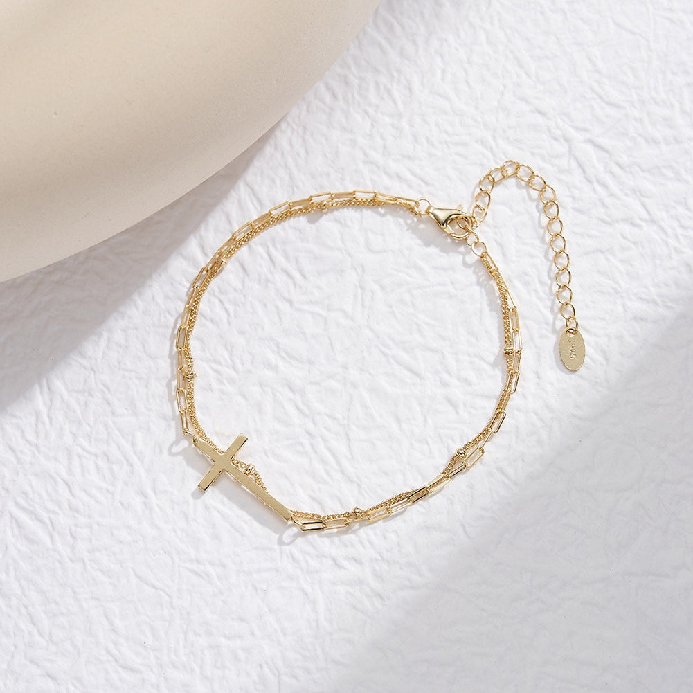 Faith Cross – Vermeil Bracelet