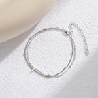 Faith Cross Layered Bracelet Charm Bracelets